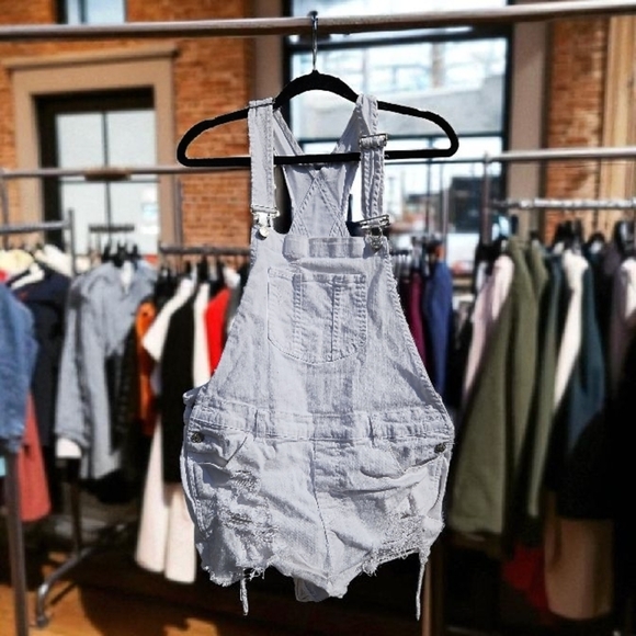 Almost Famous Denim - Almost Famous White Denim Overalls